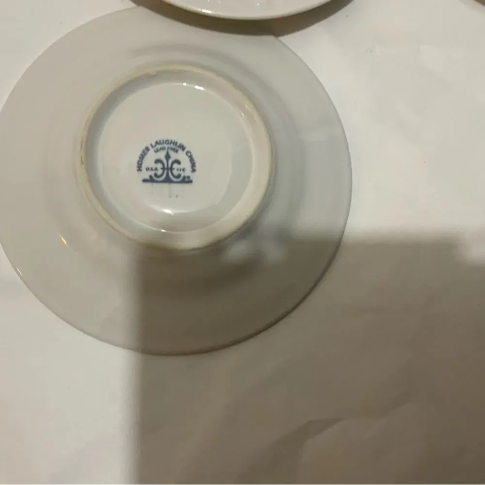 Vintage Set 3 HOMER LAUGHLIN Grapes & Vine Border White small bowls 5.5” G15